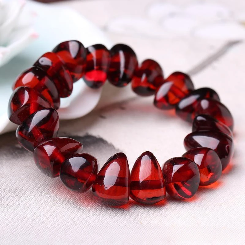 Baltic Blood Amber Conformal Bracelet Amber Wax Simple Versatile Pendant