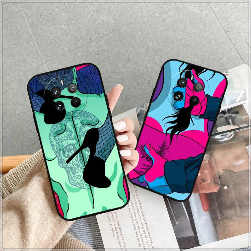 Sexy lady Red lips Girls Bikini Phone Case For OPPO Realme 12 11 10 9 9I 8 8I 7 7I 6 6I 5 5I 5S 3 Pro Plus Soft Silicone Cover