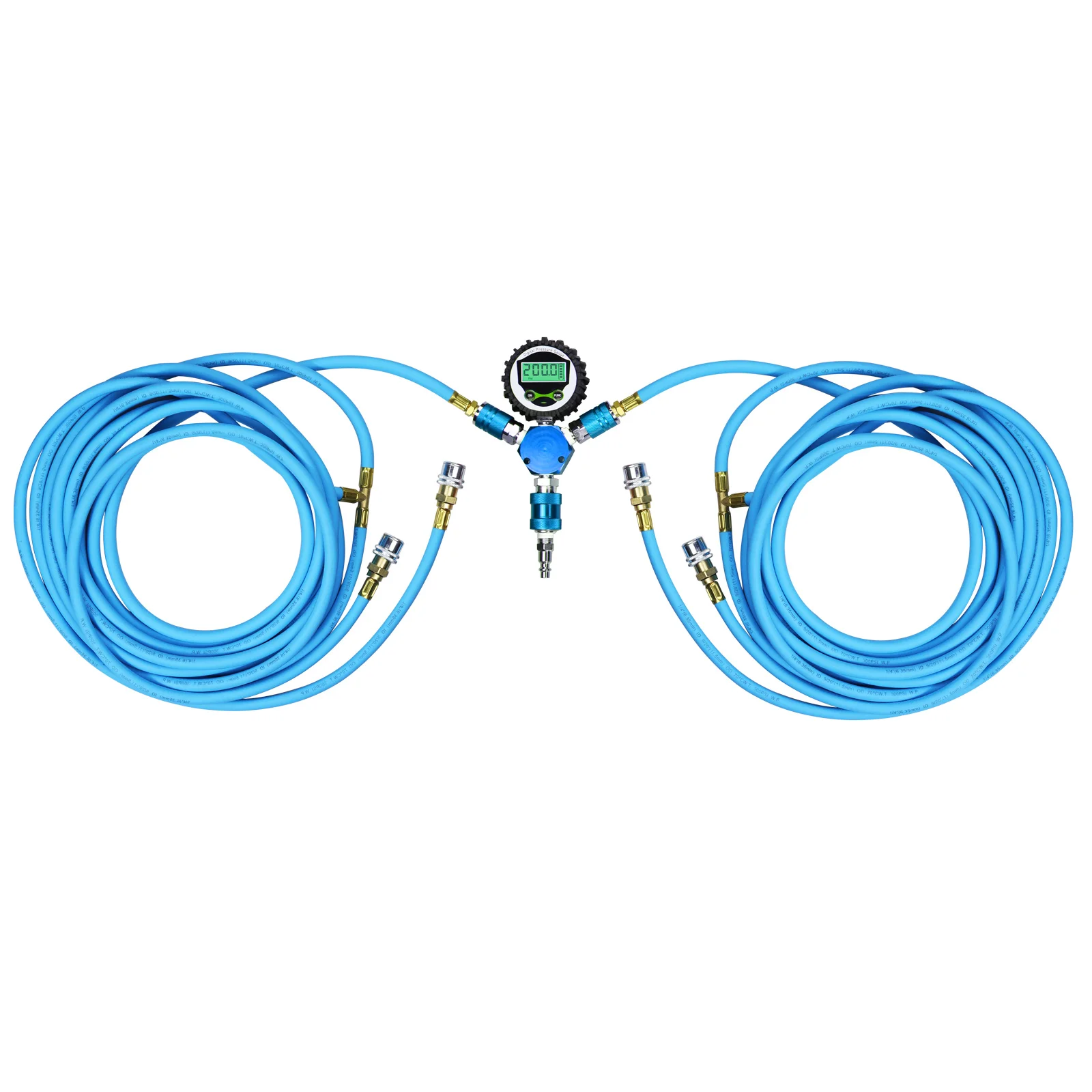オフロード4x4用4輪タイヤ空気圧調整システムキット（デジタルゲージ、4ウェイエアホース、タイヤ空気圧調整セット付き）
