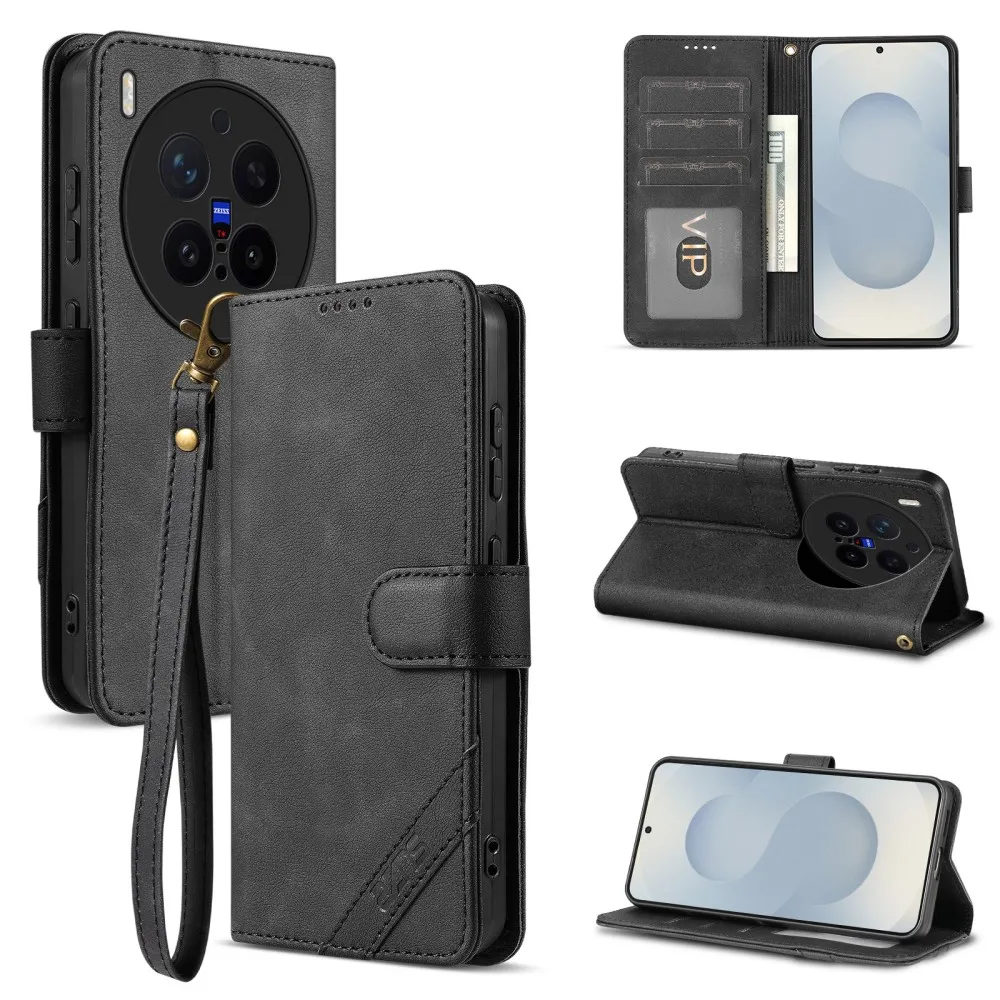 

Phone Case For VIVO X300 Pro Wallet Shell Protective Card Slot Flip Pu Leather For VIVO X200 Ultra Pro Back Cover