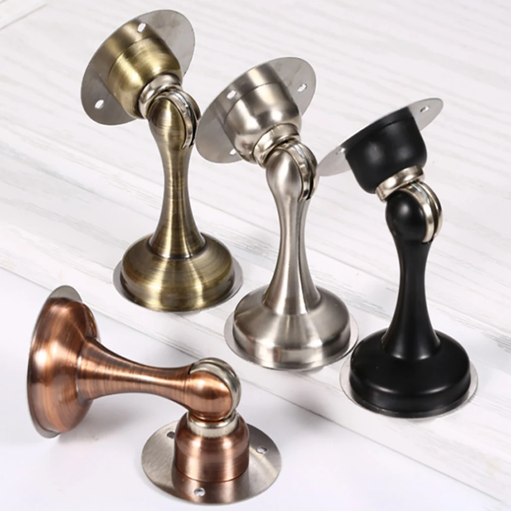 

Stainless Steel Door Stopper Anti-Collision Hidden Door Holders Catch Floor Wall Mounted Nail-free Doorstop Door Hardware