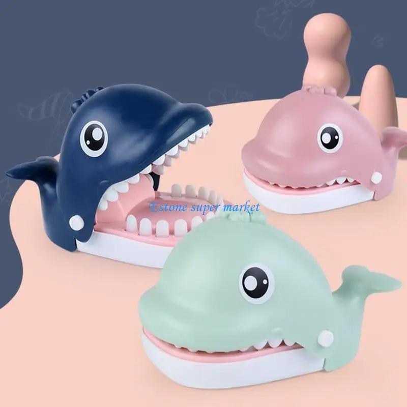 090B Balena che morde le Dentista Gioco Masticare mano Denti tigre Divertenti giochi per famiglie Mini Novità da per