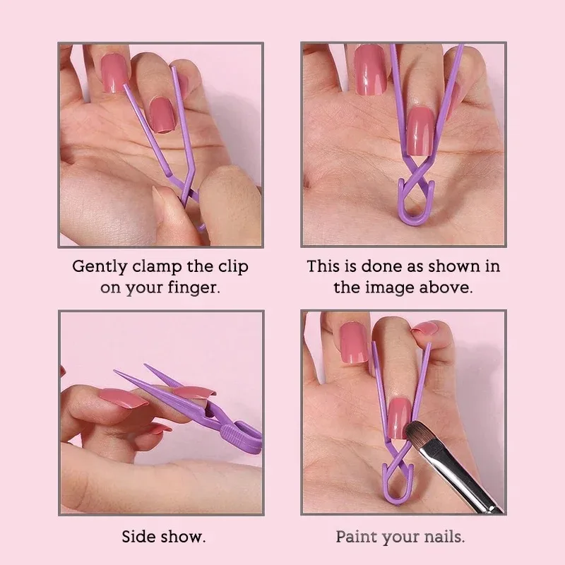 5/10 piezas Clip para uñas Clip de forma Clip de pintura a prueba de derrames Color mixto Clip de protección de pintura para evitar fugas Herramientas de uñas 3