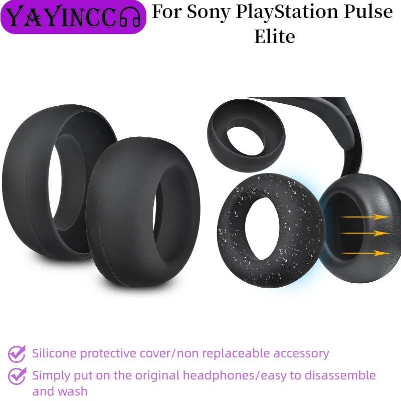 

New Arrivals Silicone protective cover/non replaceable accessory For Sony PlayStation Pulse Elite Headphone easy to wash ，