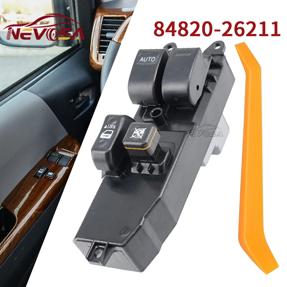 For Toyota Hiace 2006-2014 8482026211 84820-26211 LHD Front Left Power Auto Control Window Switch Car Parts Accessories 14Pins