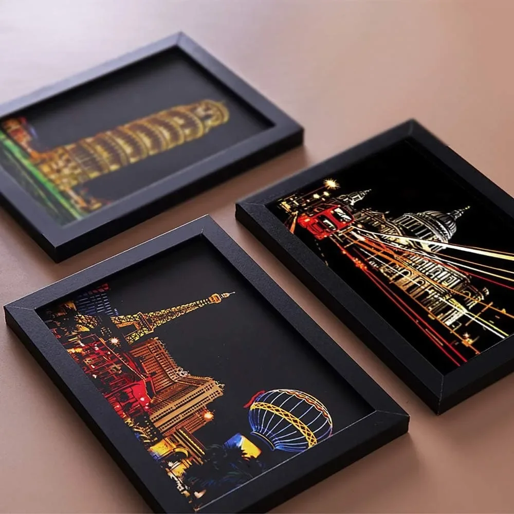 Magiczny papier do rysowania, mini pocztówki w kopertach, tablice do rysowania Rainbow Night, zarówno dla dorosłych, jak i dzieci