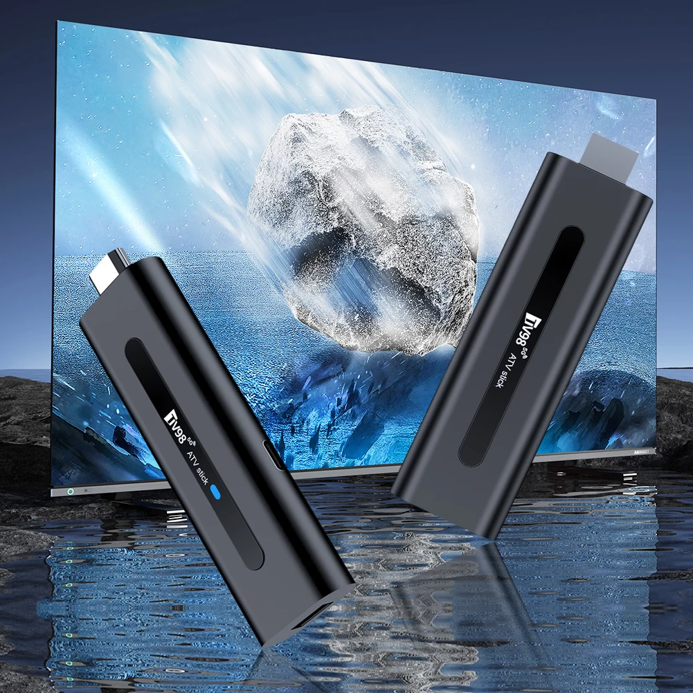 TV98 Android 14.0 TV Stick ATV Smart TV Box 8K 2.4G 5G WiFi رباعي النواة BT5.0 Android TV Stick 14.0 Smart TV Stick Allwinner H313 #4