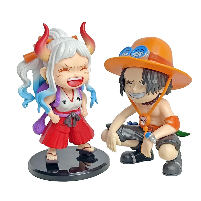 One Piece Luffy Solon Sanji Ace Yamato Sitting Q-Version Fashion Game Cartoon Anime  Car Accessories Peripherals Children's Toys