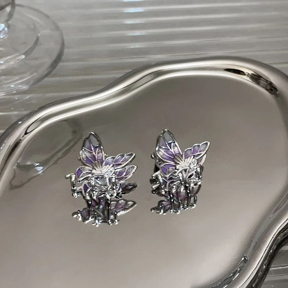 Elegant Hollow Mini Butterfly Hair Claw Candy Color Y2k Animal Hair Clip Small Size Korean Style Butterfly Hairpin Wedding