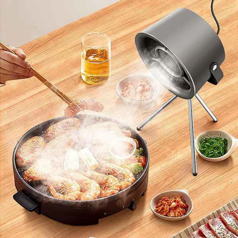 Portable Exhaust Fan Small Kitchen Hood Extractor Barbecue USB Desktop Range Hoods Mini Suction Cooker Hood