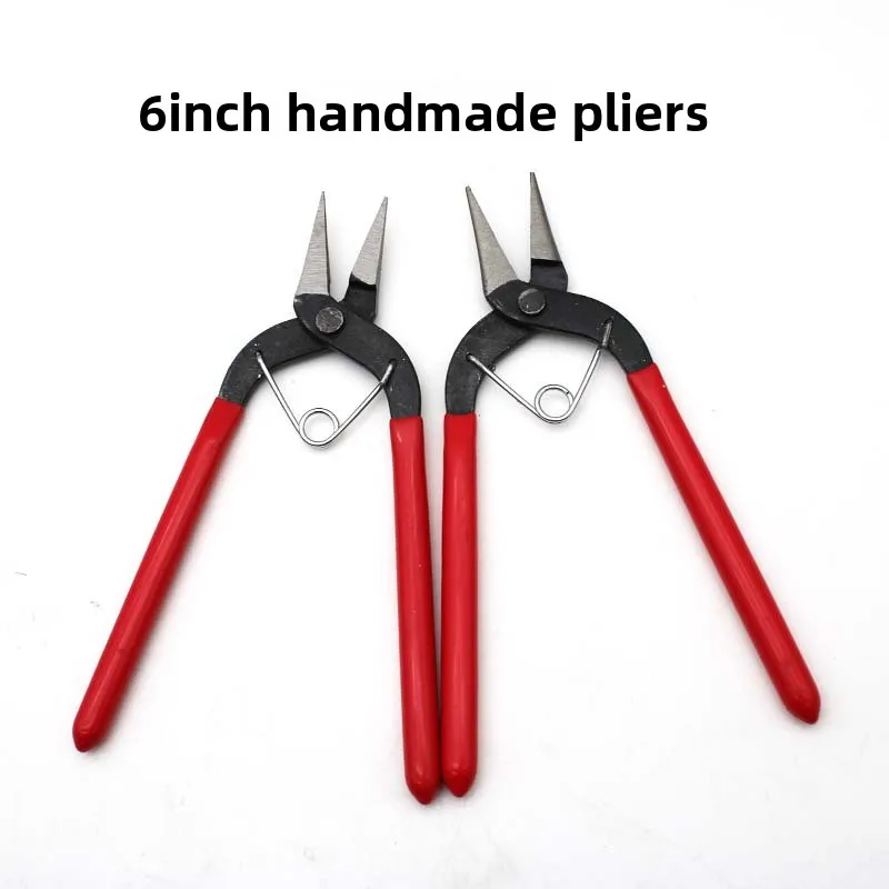 6 Inch Multi Tool Jewelry Pliers Set with Flat Round Nose Wire Wrapping Looping for DIY Beading Craft Repair