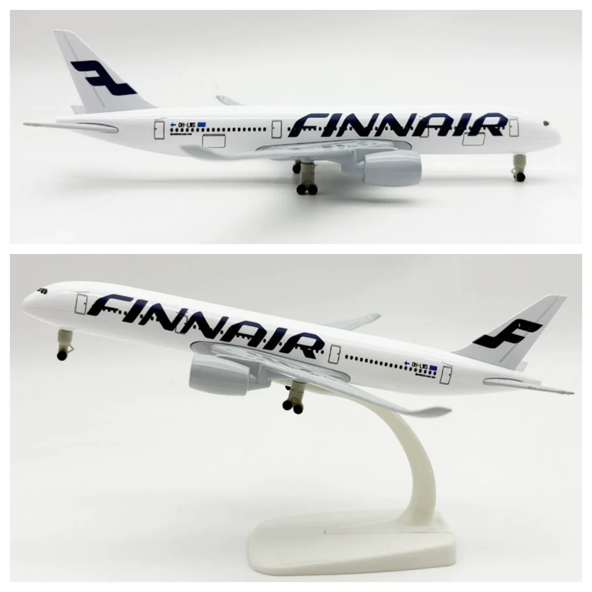 

Модель самолета A350 Finnair, 20 см, из металлического сплава, литая под давлением, с колесами, 1400 деталей, для детей, игрушка, подарок