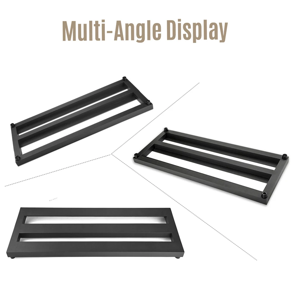 Medium Size Guitar Effect Pedal Board Aluminum Alloy Pedalboard 19.7×7.5 Inch with Carrying Bag Effect plate image 5