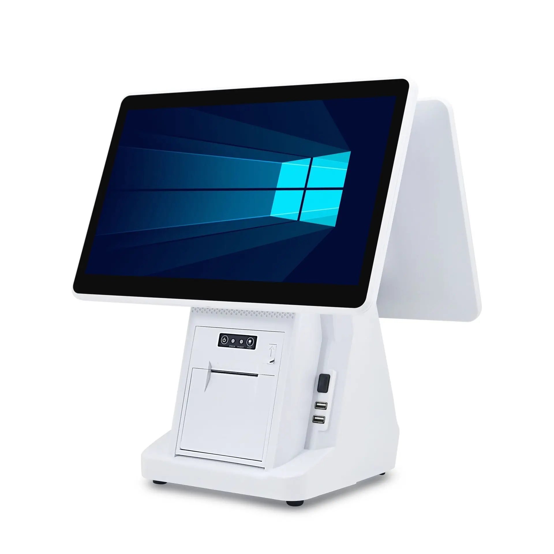 Sistema POS Windows da 15,6 pollici i3 i5 i7 Win10 Win11 Registratore di cassa touch screen 58/80mm Terminale POS ristorante stampante termica