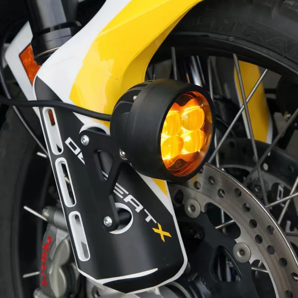 

FOR Ducati Desert X/Rally 2023- Motorcycle Black Low Position Auxiliary Brackets Desert X/Rally Fog lamp auxiliary bracket
