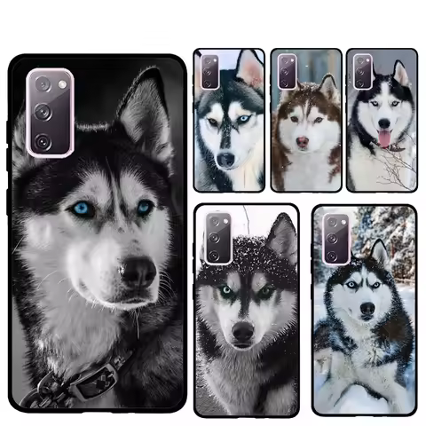 Animal Wolf Dog Husky Phone Case For Samsung Galaxy S23 S24 S25 Ultra S9 S10 S22 Plus S20 FE S21 FE Back Cover