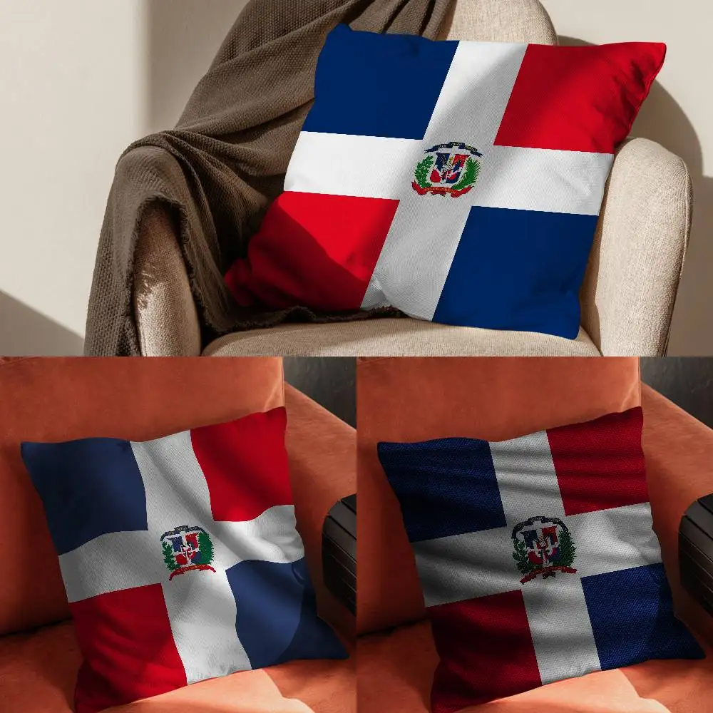 

Dominican Republic Flag Pillow Case Pillowcase For Car Pillows 60x60 Cushions Luxury Double Sided Cover Home And Decoration So