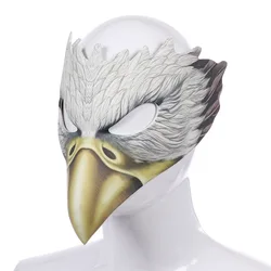 Carnival Party PU Leather Mask Halloween Festival Atmosphere EVA White Eagle Animal Mask Masquerade Halloween Mask Cosplay