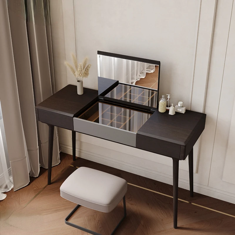 

Flip top dressing table, high-end dressing table, bedroom retro dressing table, inset style bedroom dressing table