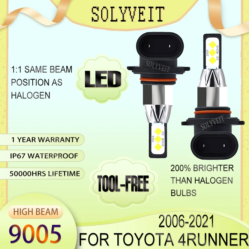 

Clear Night Vision 9005 Powerful Brightness LED High Beam For Toyota 4Runner 2006 2007 2008 2009 2010 2011 2012 2013 2014-2021