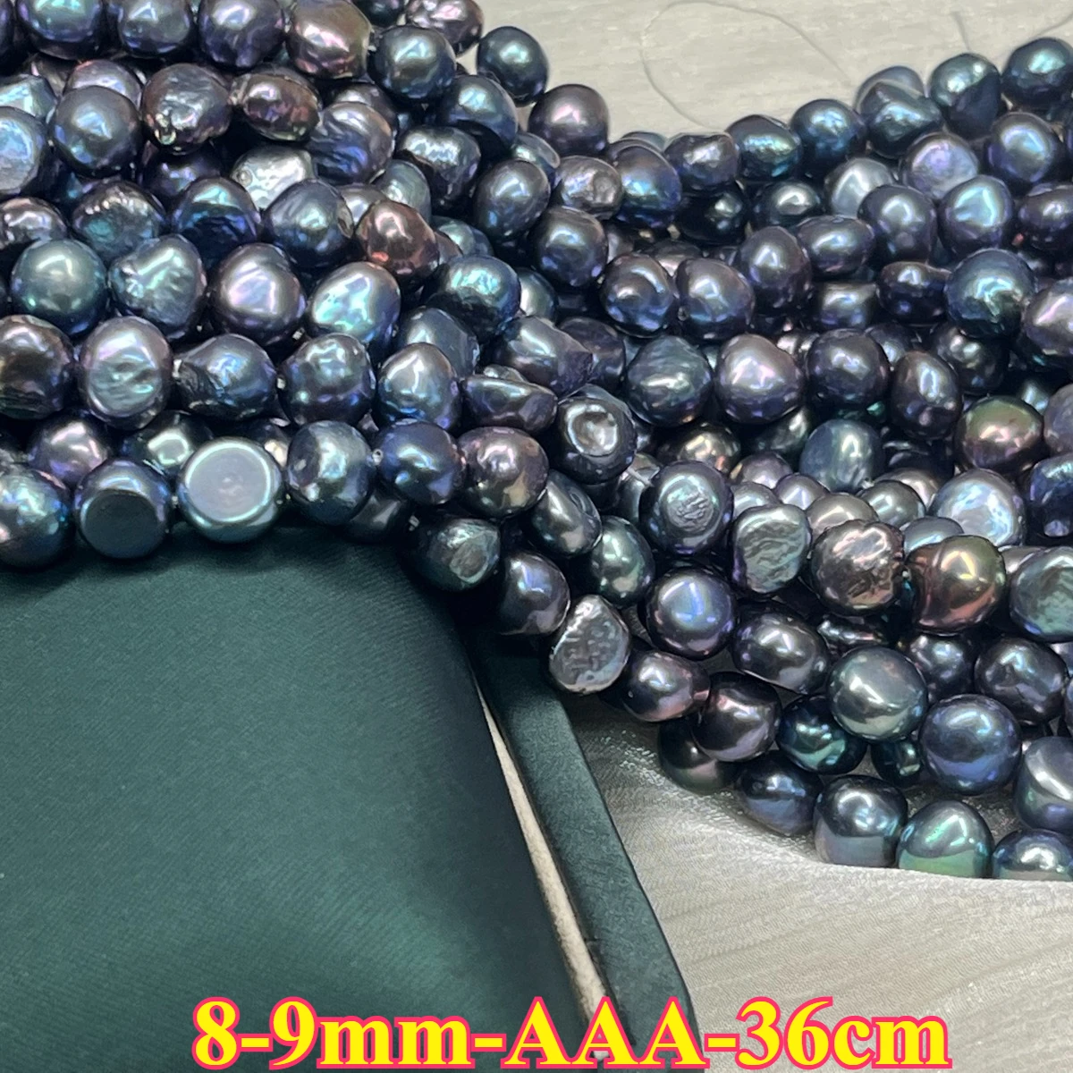 

8-9mmAAA New Hot Sale Black Natural Freshwater Pearl Irregular Spacer Bead Jewelry Make DIY Necklace Bracelet Women Gift Wedding