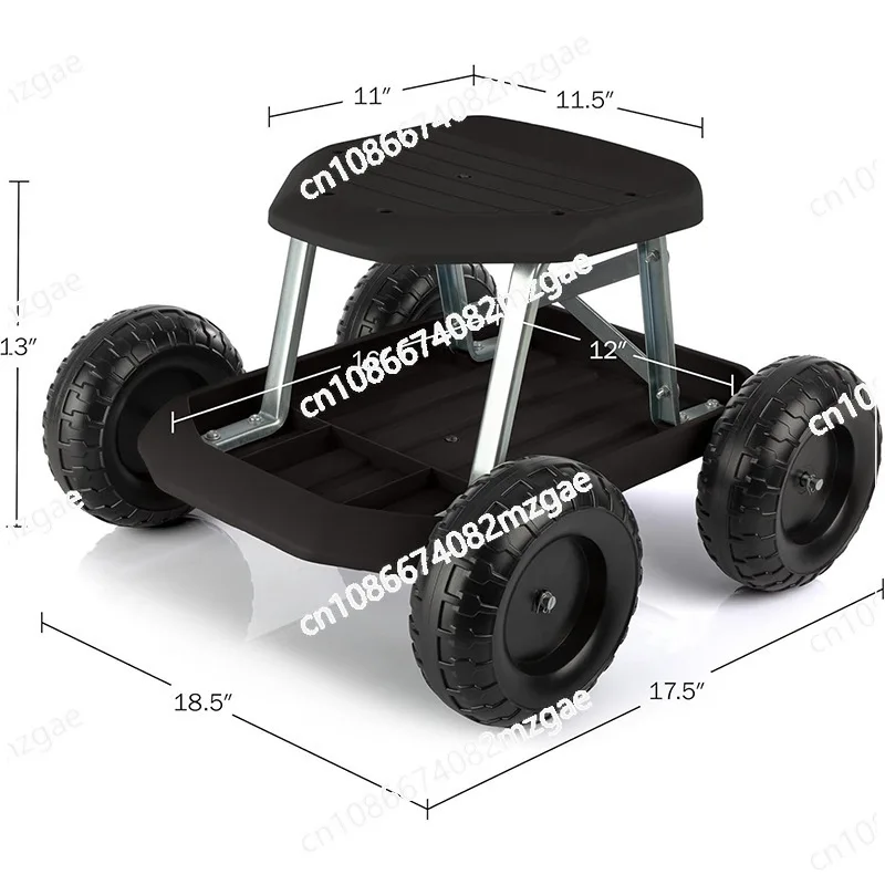 

Новый горячий садовый табурет на колесиках, садовое сиденье, лоток для хранения инструментов, мобильная садовая тележка