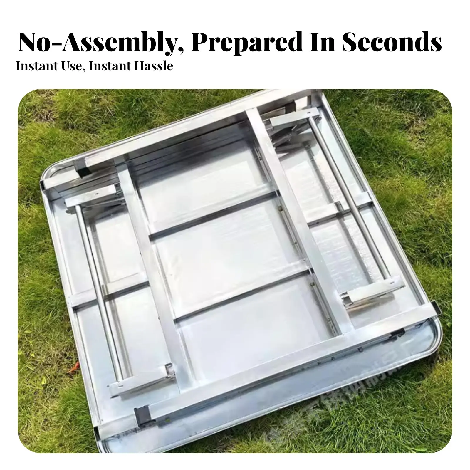 

Rectangular Camp Desk Foldable Adjustable Height Utility Table Indoor & Outdoor Use sturdyDuty for Homeowners, Barbecue, Camping