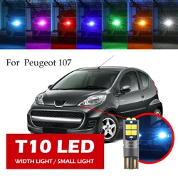 1ps T10 LED W5W For Peugeot 107 Side Door Light, Small Headlight, Car Boot, License Plate Light