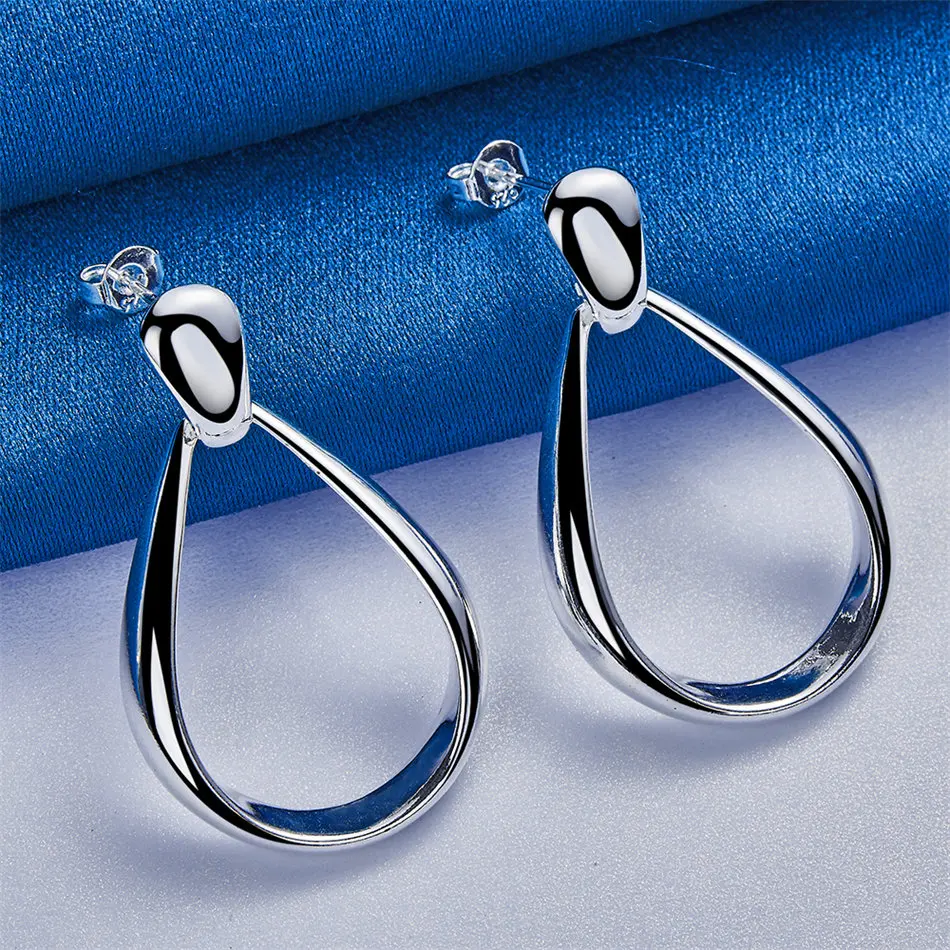 

Brand new 925 sterling silver exquisite water drop earrings, women's accessories, fashion gifts, wedding jewelry