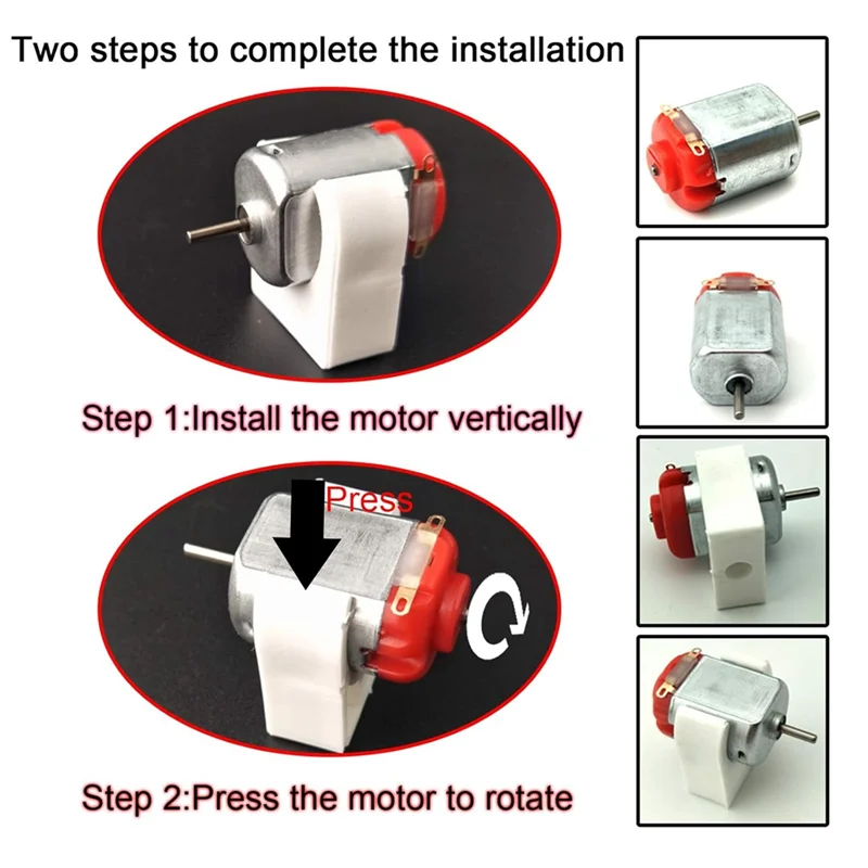 

VELIF-DC Motors Kit, Mini Electric Hobby Motor 3V -12V 25000 RPM Strong Magnetic With Shaft Propeller,Battery Holder