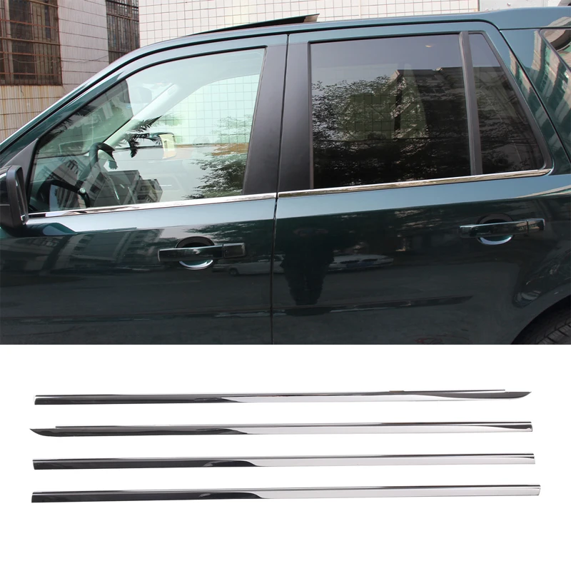 

Chrome Stainless Steel Car Exterior Window Lower Trim Strip Molding Kit For Land Rover Freelander 2 2007-2015 Car Accessories