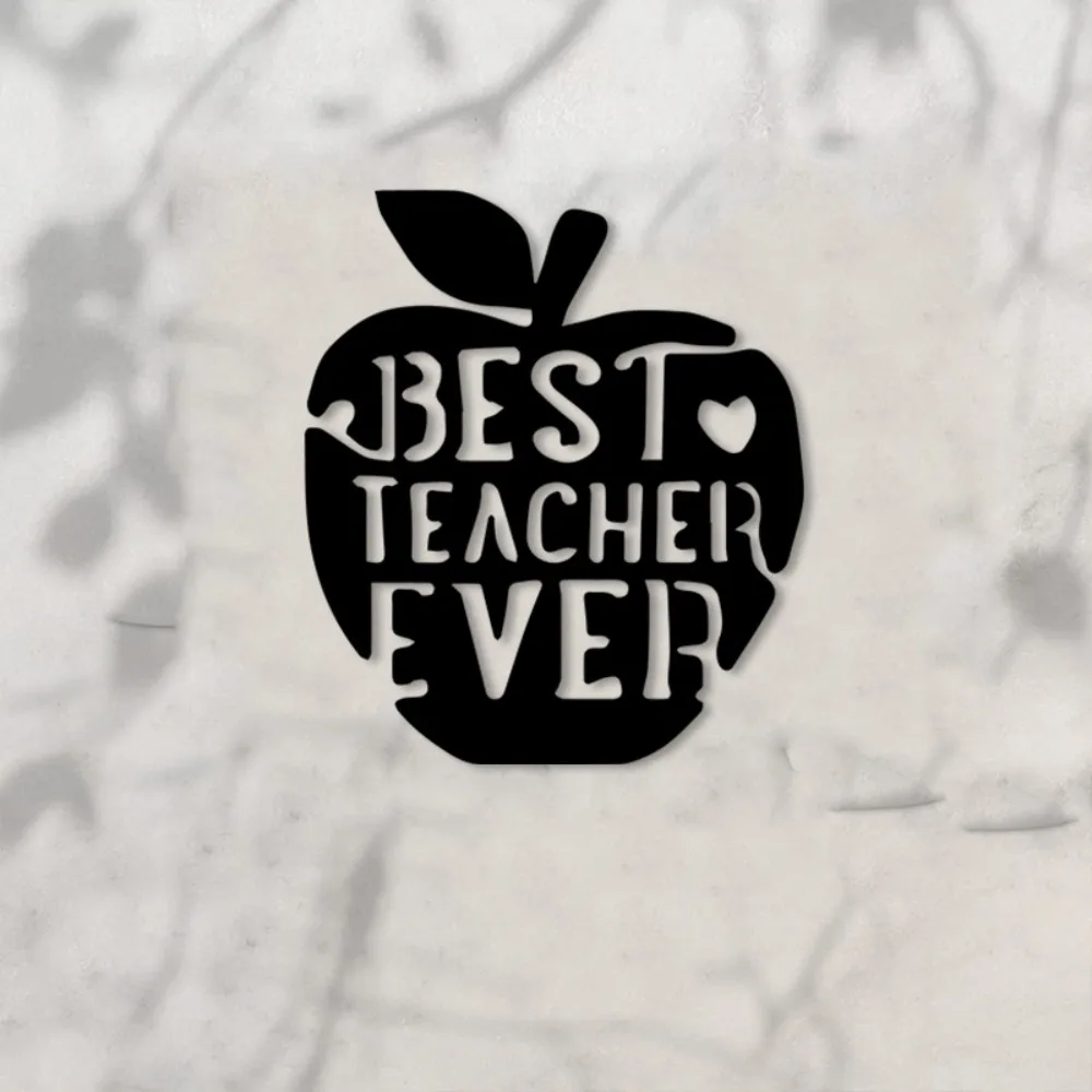 CIFBUY Metal Wall Art Teacher Tribute Iron Sculpture Decor Office Study Classroom Educator Appreciation Gift Home Mural