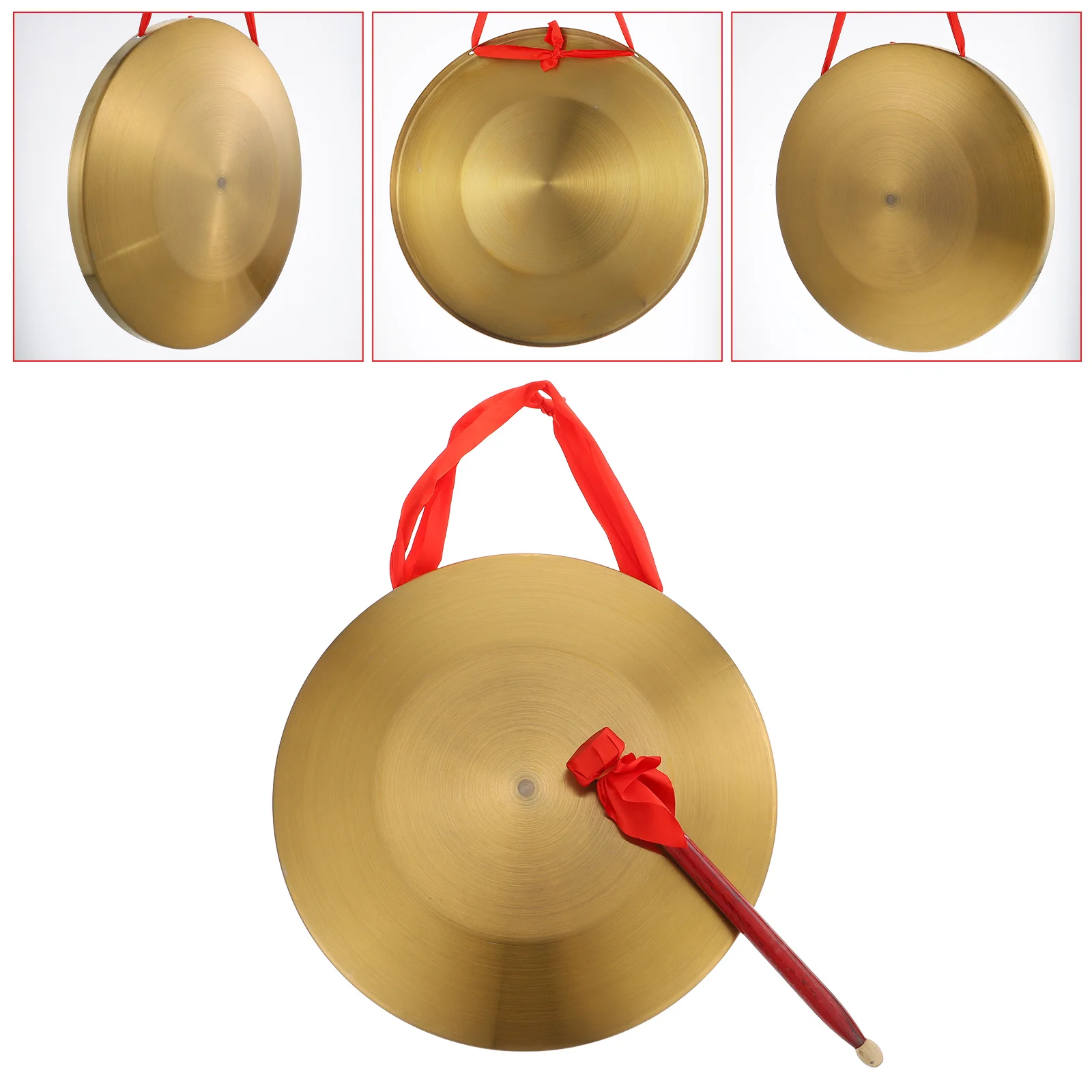 

1 Set Alloy Hand Durable Chinese Percussion Loud Sound Party Concert Gift With Lanyard Easy Hanging Crisp Tone Long Service Life
