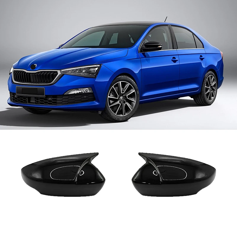 For Skoda Fabia 2015-2019 Rapid 2018-2021 Door side rearview mirror cover decoration modification rearview mirror cover shell