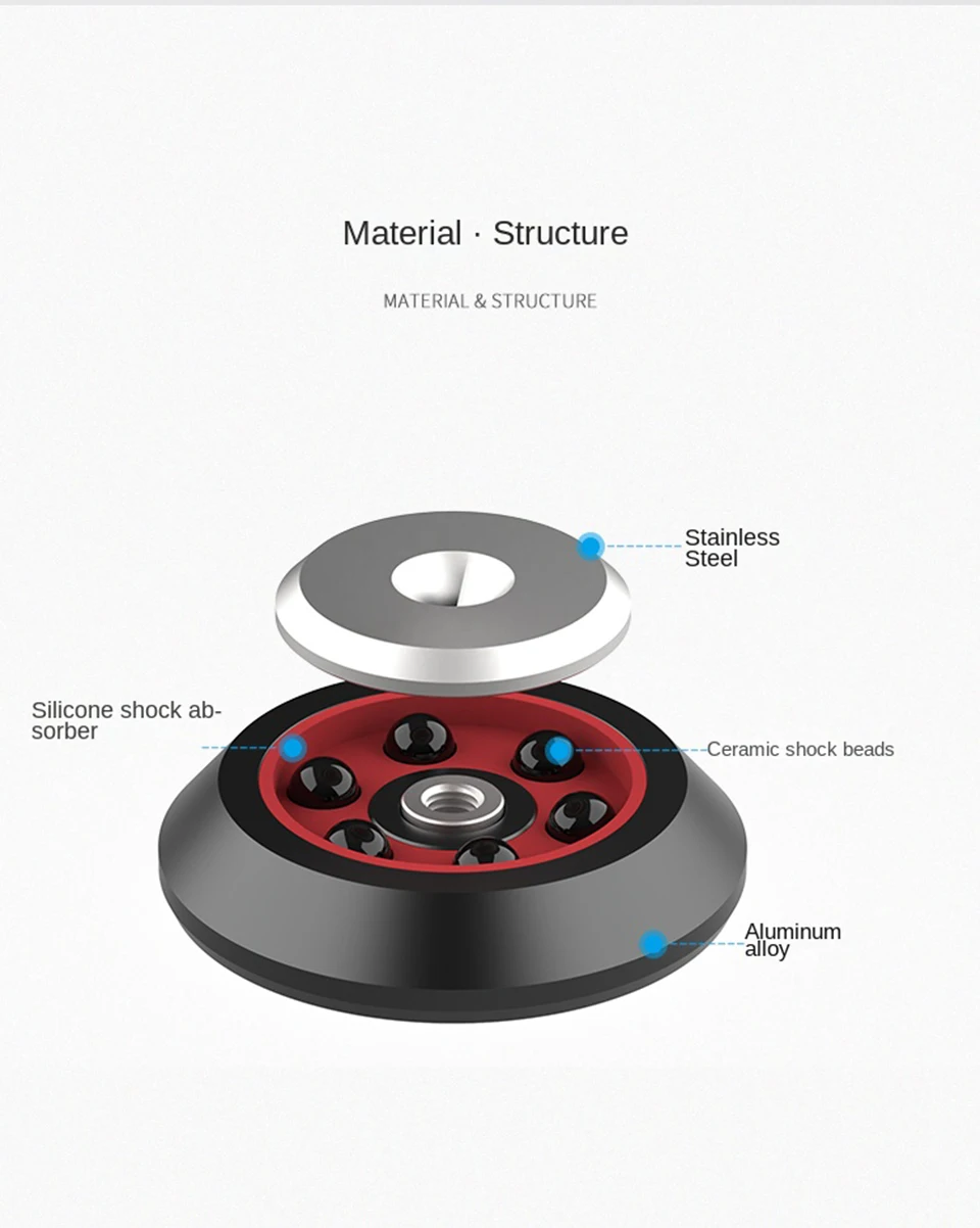 HIFI Audio Lautsprecher Verstärker Vorverstärker DAC CD-Player Keramik Schock Perle Fuß Füße Pad Spike Isolation Stehen X-PAD PRO – Detail 2