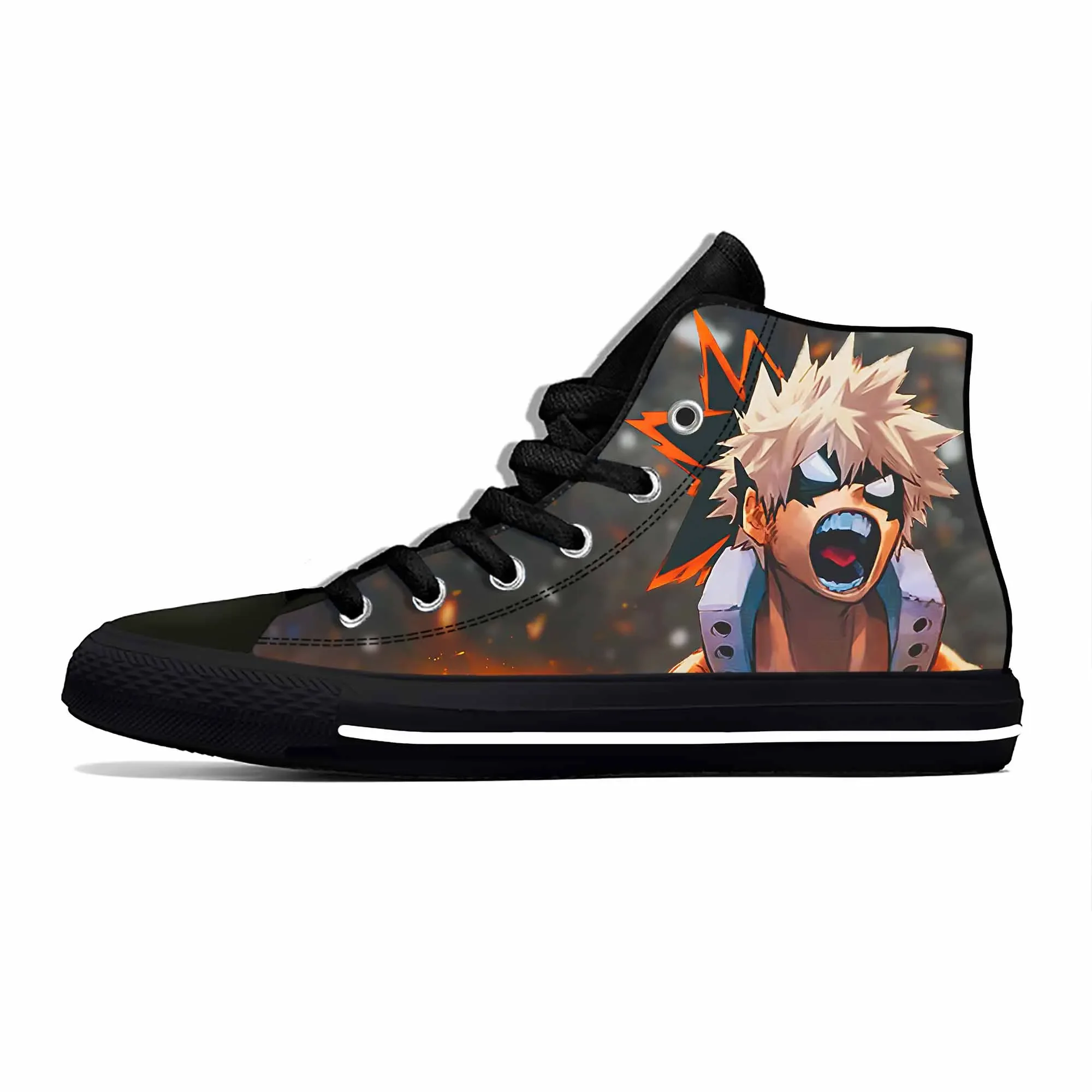 

Hot Anime Manga My Hero Academia Bakugou Katsuki Casual Cloth Shoes High Top Comfortable Breathable 3D Print Men Women Sneakers