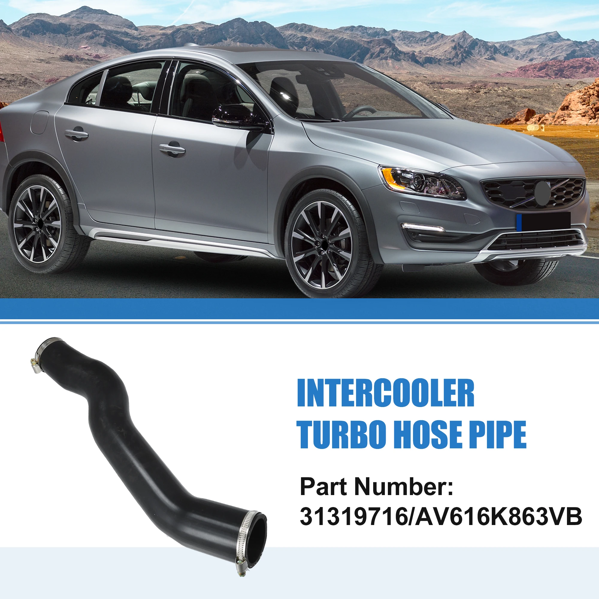 

UXCELL 1 комплект интеркулер турбо шланг для Volvo S40 V50 C30 31319716 AV616K863VB