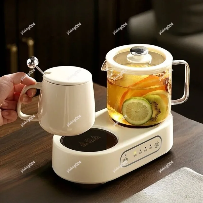 Dual Pot Multi-function Glass Tea Maker Mini Constant Temperature Water Cup for Home Office Gift