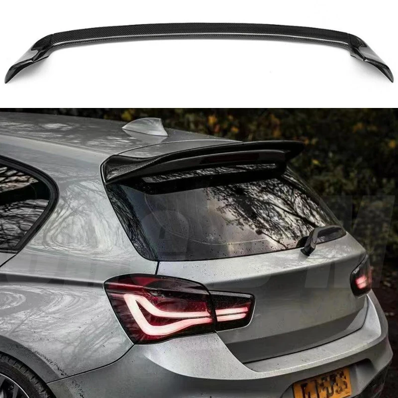 

For BMW 1 Series F20 F21 2012-2020 Real Carbon Fiber Gloss Black Rear spoiler Trunk Roof Spoiler Lip Boot Wing Lip Tail Wing