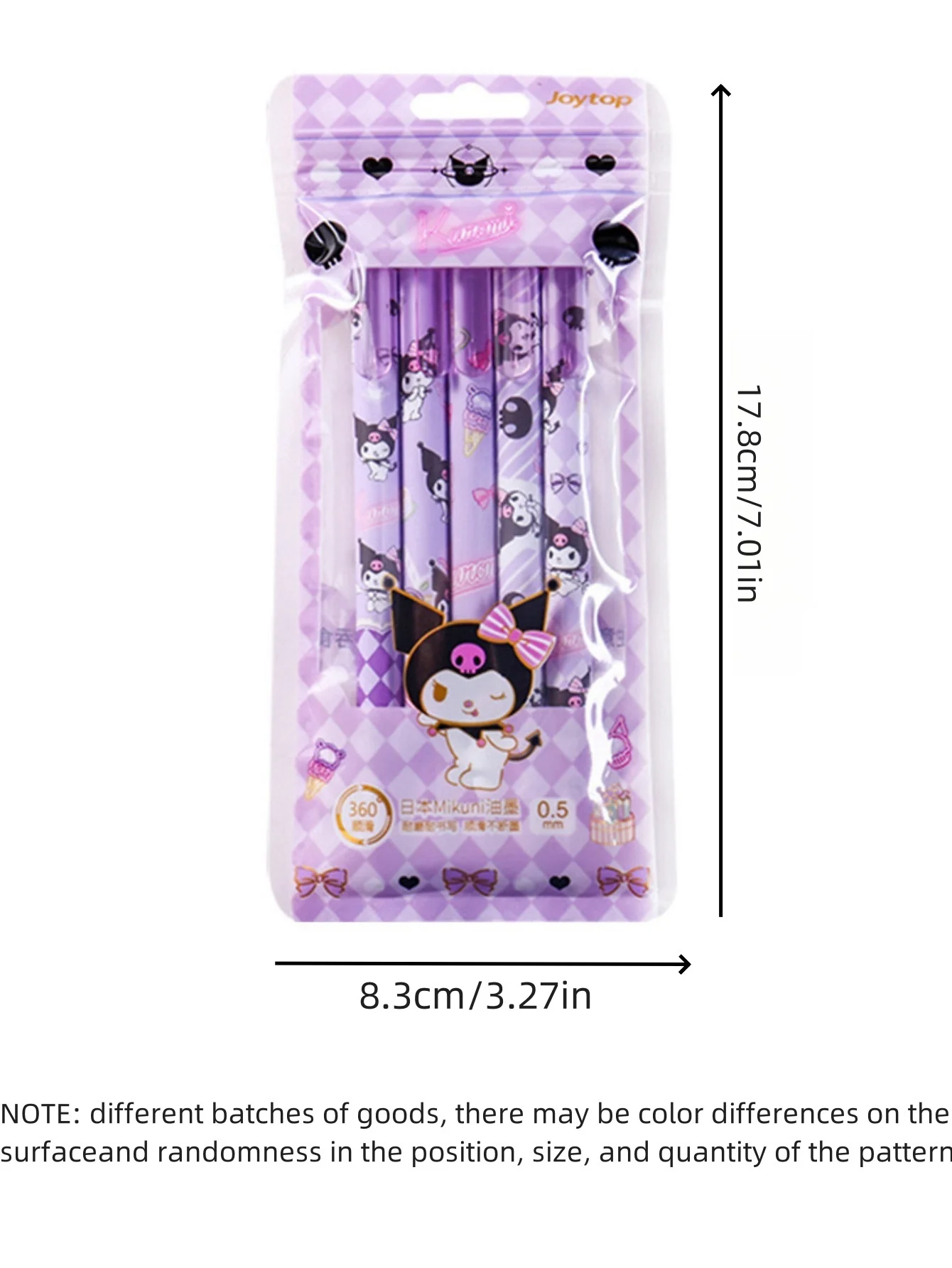 4/5/6 Stück/Set 0,55 mm Sanrio Kuromi Cinnamoroll Melody Kawaii Druck-Neutralstift-Box Cartoon Niedlicher Druckstift – Detail 2
