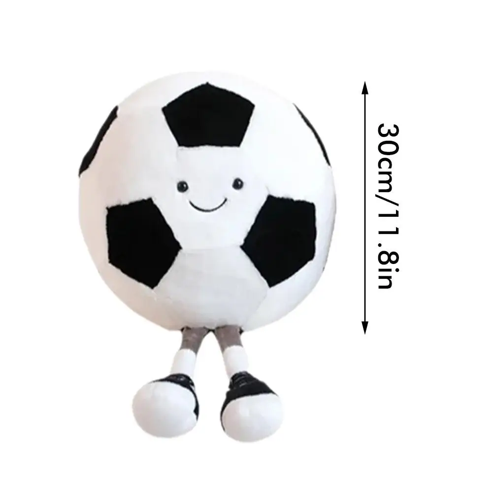 Bolas de futebol fofas brinquedo recheado, futebol, basquete com perna, travesseiro de pelúcia dos desenhos animados, material macio, meias, presentes para crianças