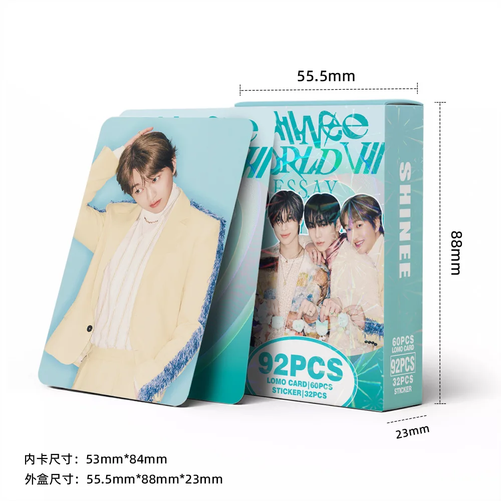 92 pièces/boîte Kpop Shinee nouvel Album LOMO carte 32 autocollant 60 cartes poète l artiste Jonghyun Kibum Minho Taemin Onew Fans collection cadeau