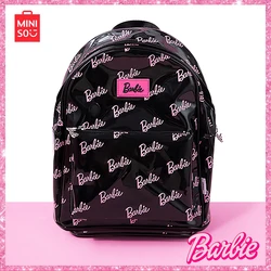 Nowy Miniso Barbie z serii 2023 Kawaii moda nowe błyszczące twarz słodki fajny przenośny plecak podróżny dla dziewcząt urodziny Christmasgifts