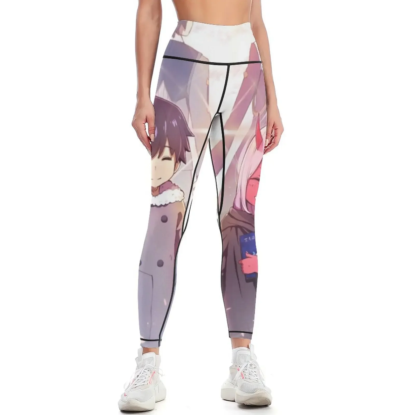 

Darling In The Franxx - Hiro and Zero Two Leggings trousers sports woman gym sports for push up Sports female Womens Leggings