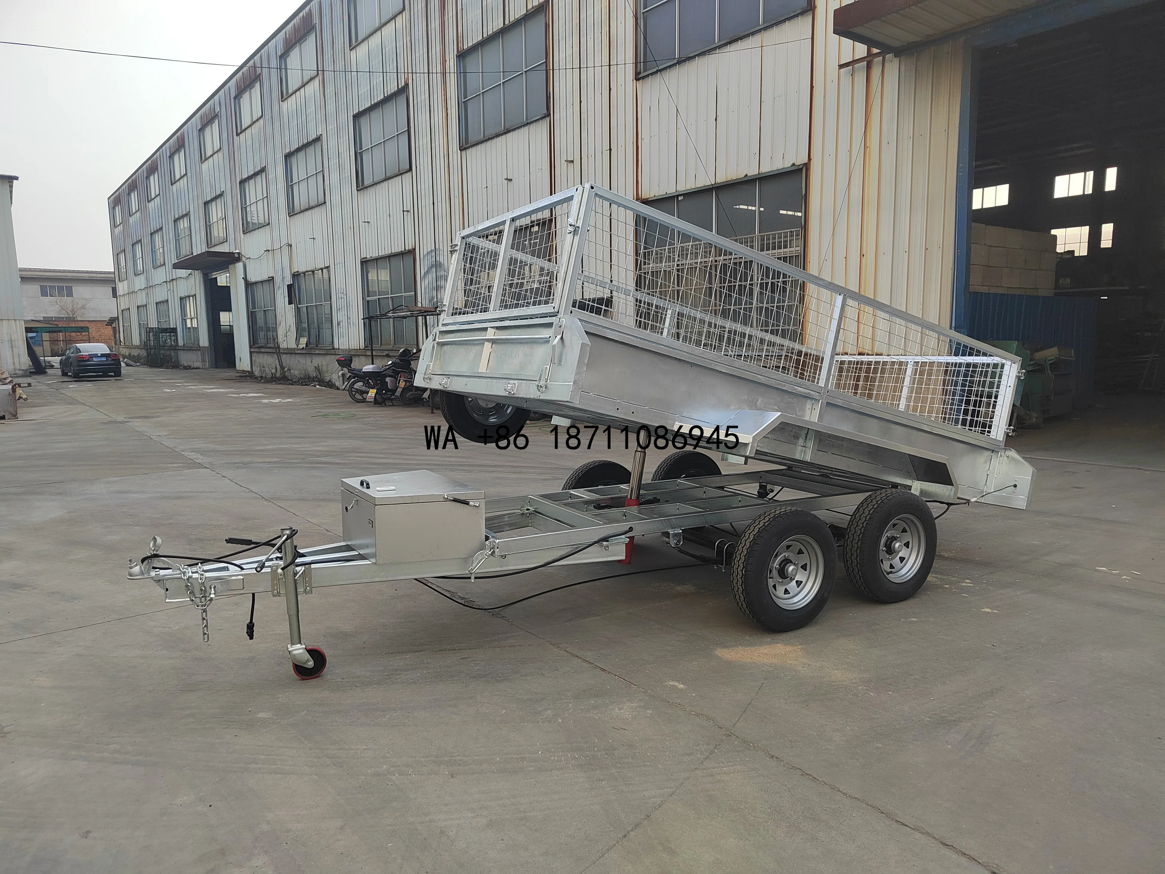 （Factory Direct Sale）Factory Price Steel Trailer Cattle Cage Dipped Galvanized Mesh Cage Trailer