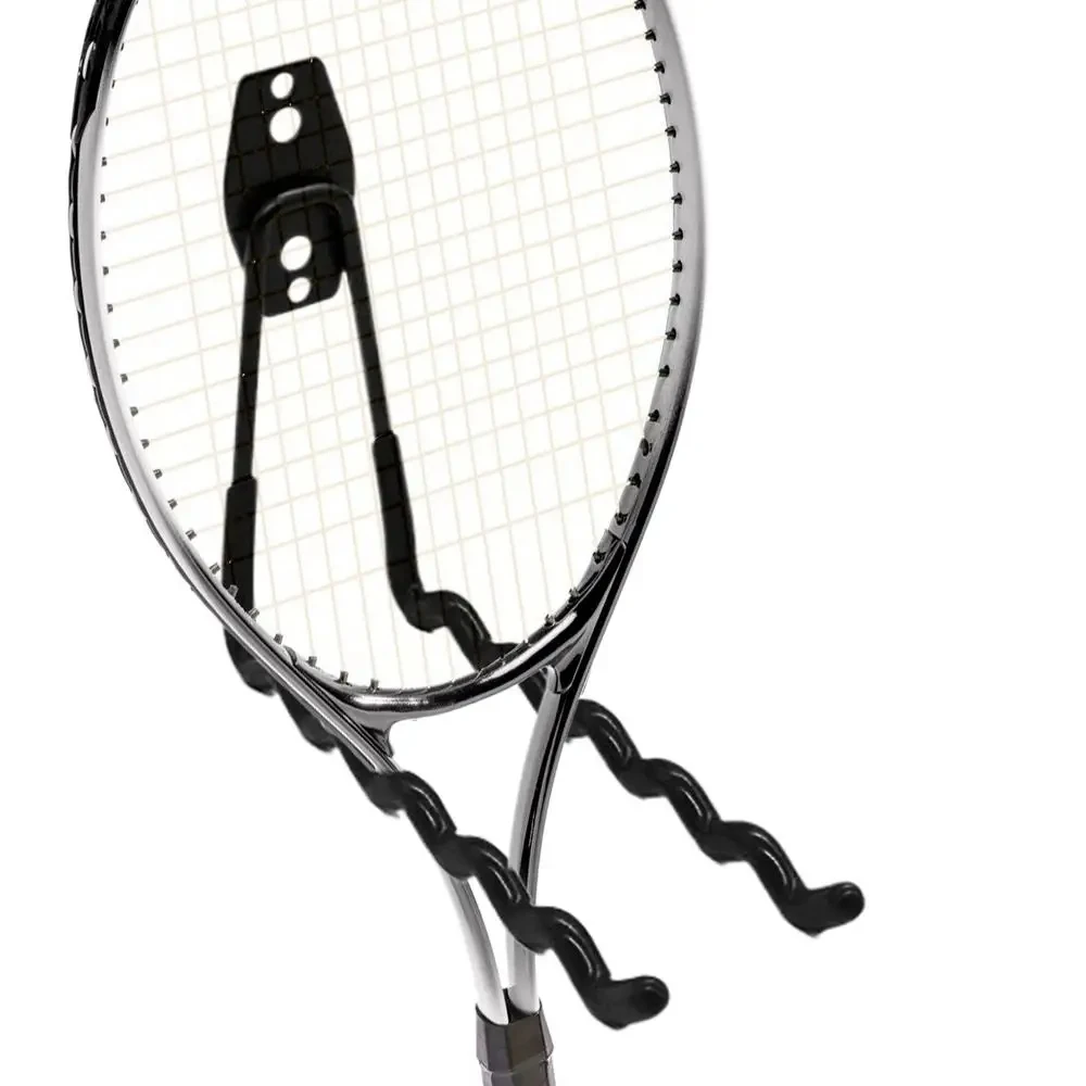 Portable Badminton Racket Display Storage Hook Wall-Mounted Wave Hook Tennis Racket Rack To Store 6 Rackets Strong Load-Bearing