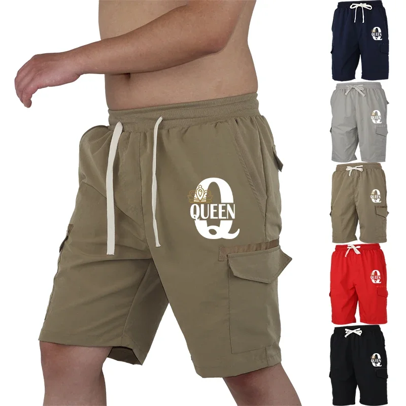 

Summer Mens Urban Camo Cargo Shorts Fashion Loose Fit Functional Pockets Workwear Style Cotton Casual Travel Beach Shorts Hot