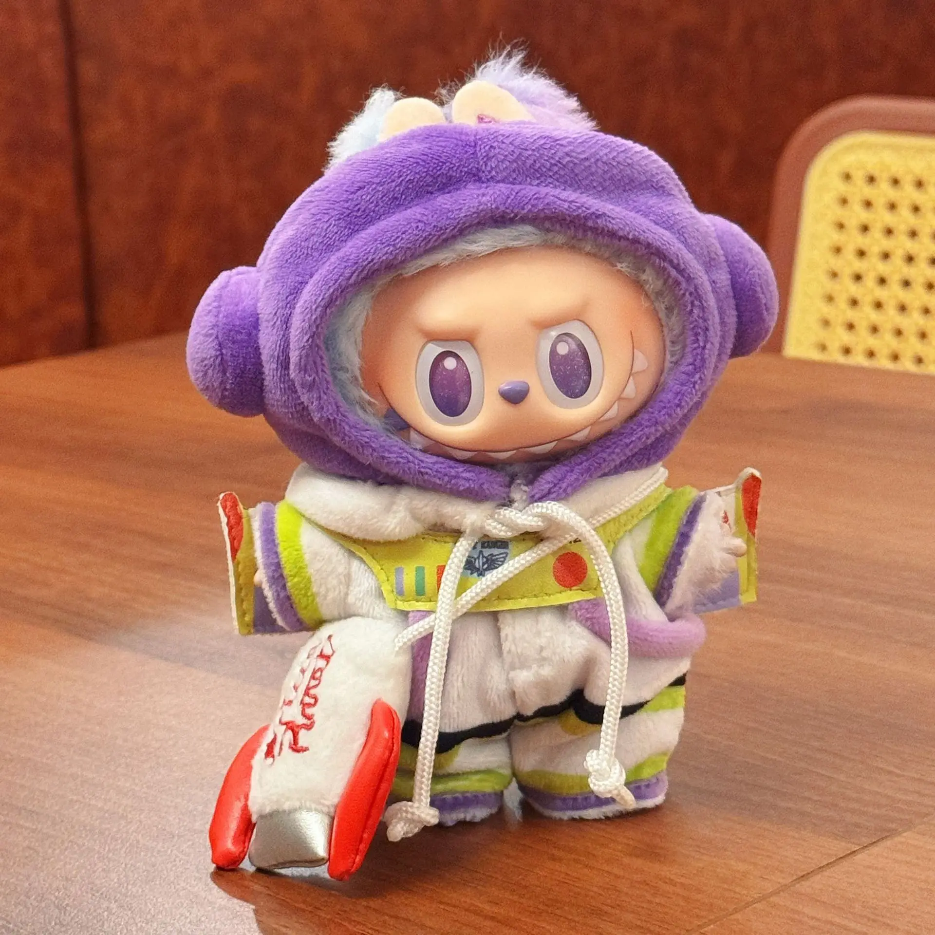 Pour 15/17 cm Labubu poupée Toy Story vêtements style dessin animé Buzz Lightyear et Woody tenue ensemble Labubu pendentif vêtements accessoires