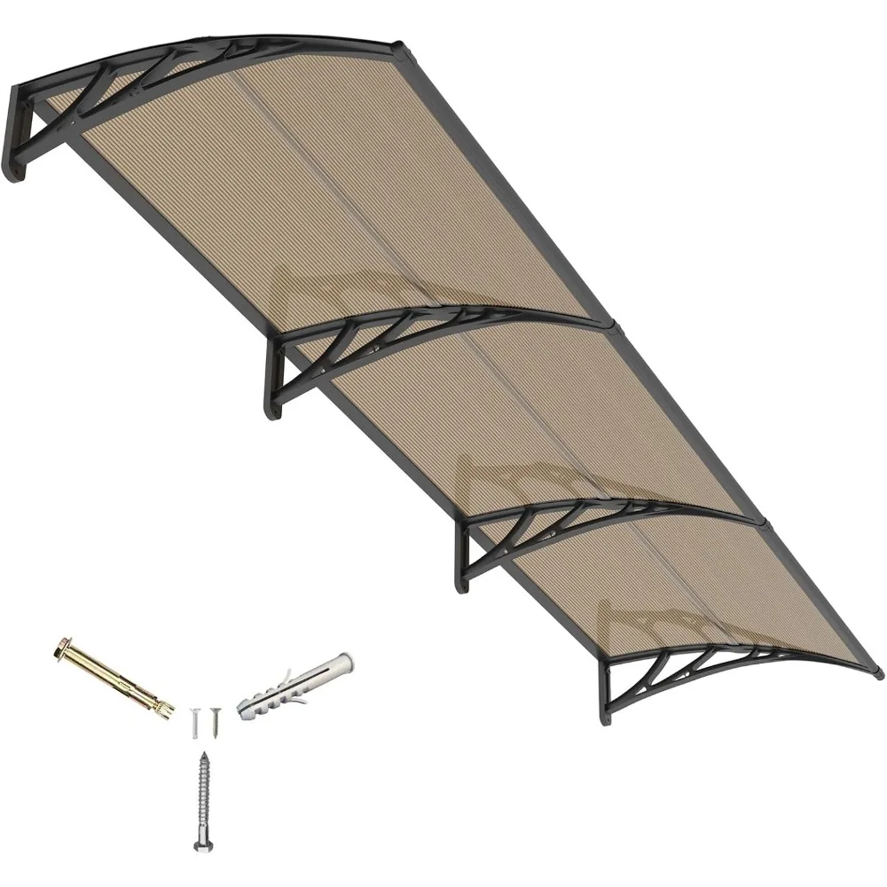 Exterior Door Awning, Window Canopy, Polycarbonate Overhang Cover, UV Rain & Snow Protection