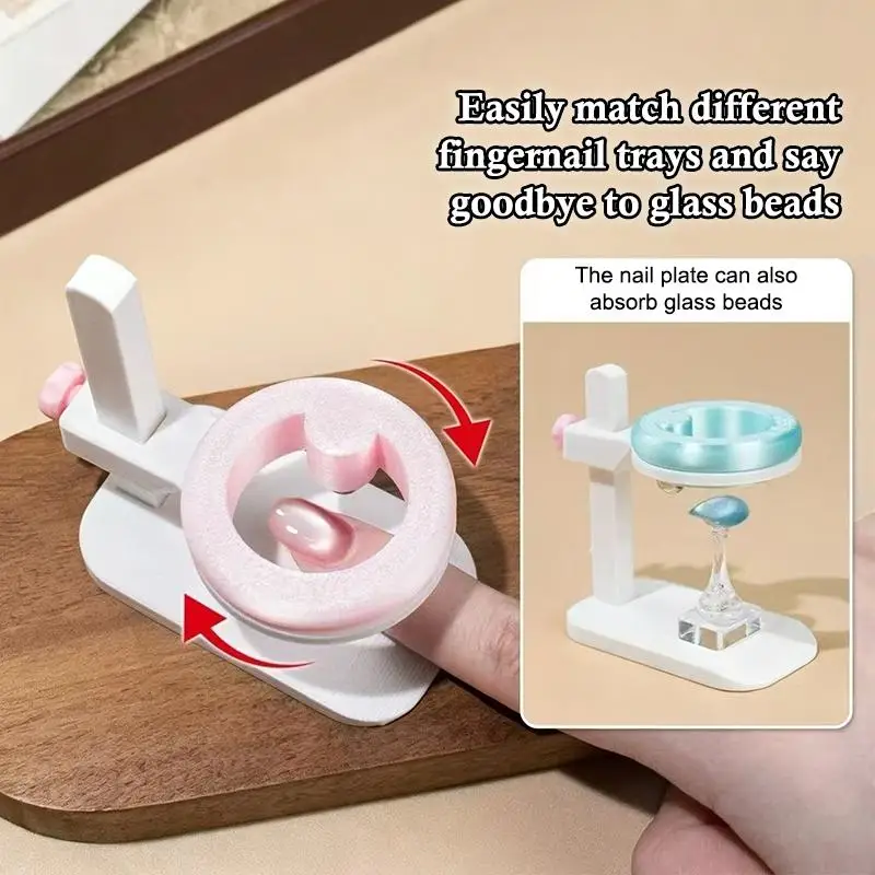 Automatic Adjustable Height Cat Eye Nail Magnet Tool Strong Magnetic Ring for Gel Polish Manicure Nail Art Design